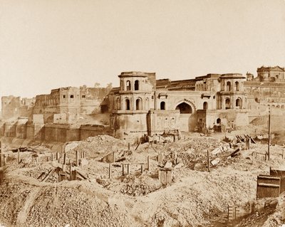 The Munchee Bau or Old Citadel of Lucknow by Felice Beato